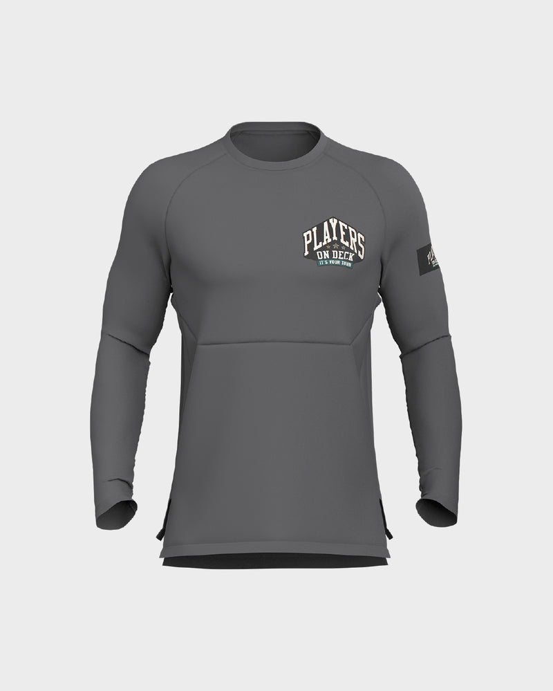 Mens Long Sleeve Performance Tee - Gray