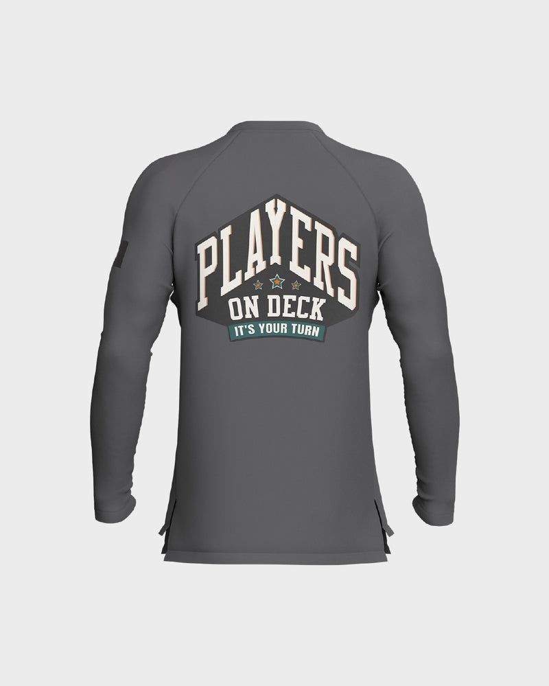 Mens Long Sleeve Performance Tee - Gray